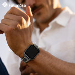 Fullmosa Apple Watch Ultra 4 �elik Kay��-Black And Gold