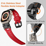 NewWays Apple Watch Ultra 4 �elik Kay��-Red