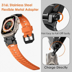 NewWays Apple Watch Ultra 4 �elik Kay��-Orange