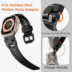 NewWays Apple Watch Ultra 4 �elik Kay��-Black