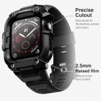 ULTIMAL Apple Watch Series 12 Kay�� ve K�l�f-Black Black 