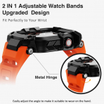 ULTIMAL Apple Watch Series 12 Kay�� ve K�l�f-Black Orange 