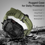 ULTIMAL Apple Watch Series 12 Kay�� ve K�l�f-Dark Green