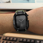 ULTIMAL Apple Watch Series 12 Kay�� ve K�l�f-Dark Green