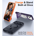 Temdan Manyetik iPhone 18 Pro Max Standl� K�l�f-Black
