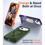 Temdan Manyetik iPhone 18 Pro Max Standl� K�l�f-Green