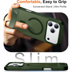 Temdan Manyetik iPhone 18 Pro Max Standl� K�l�f-Green