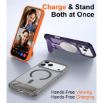 Temdan Manyetik iPhone 18 Pro Max Standl� K�l�f-Gray
