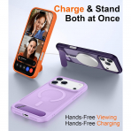Temdan Manyetik iPhone 18 Pro Max Standl� K�l�f-Light Purple
