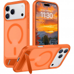 Temdan Manyetik iPhone 18 Pro Max Standl� K�l�f-Orange