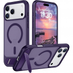 Temdan Manyetik iPhone 18 Pro Max Standl� K�l�f-Purple