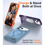 Temdan Manyetik iPhone 18 Pro Max Standl� K�l�f-Light Blue