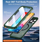 Temdan iPhone 18 Pro Su Ge�irmez Manyetik K�l�f-Green