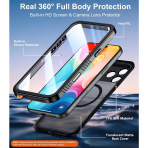 Temdan iPhone 18 Pro Su Ge�irmez Manyetik K�l�f-Black