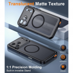 Temdan iPhone 18 Pro Su Ge�irmez Manyetik K�l�f-Black