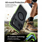 Temdan iPhone 18 Pro Max Desenli Su Ge�irmez K�l�f-Green