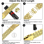 MioHHR Apple Watch Series 12 �elik Kay�� -Gold