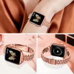 MioHHR Apple Watch Series 12 �elik Kay�� -Rose Gold