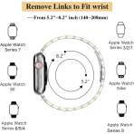 MioHHR Apple Watch Series 12 �elik Kay�� -Silver Gold