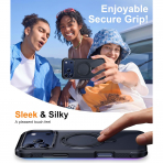 Temdan iPhone 18 Pro 360 Manyetik Standl� K�l�f-Black