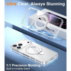 Temdan iPhone 18 Pro 360 Manyetik Standl� K�l�f-Clear