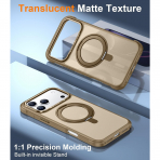 Temdan iPhone 18 Pro 360 Manyetik Standl� K�l�f-Brown
