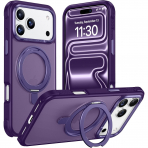 Temdan iPhone 18 Pro 360 Manyetik Standl� K�l�f-Purple