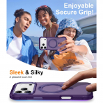 Temdan iPhone 18 Pro 360 Manyetik Standl� K�l�f-Purple