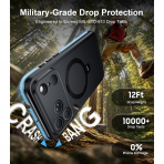 Temdan iPhone 18 Pro Su Ge�irmez Standl� K�l�f-Blue