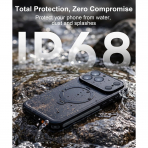 Temdan iPhone 18 Pro Su Ge�irmez Standl� K�l�f-Gray