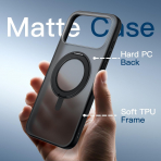 JETech 360 D�ner Halka iPhone 18 Pro Standl� K�l�f-Black