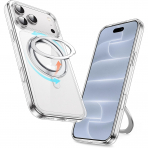 JETech 360 D�ner Halka iPhone 18 Pro Standl� K�l�f-Clear