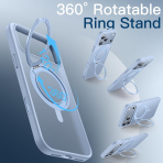 JETech 360 D�ner Halka iPhone 18 Pro Standl� K�l�f-Glacier