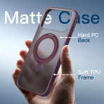 JETech 360 D�ner Halka iPhone 18 Pro Standl� K�l�f-Dark Cherry