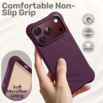 JETech iPhone 18 Pro Manyetik Silikon K�l�f-Dark Cherry
