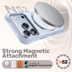 JETech iPhone 18 Pro Manyetik Silikon K�l�f-Glacier