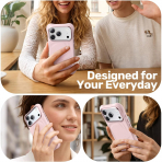 JETech iPhone 18 Pro Manyetik Silikon K�l�f-Light Pink