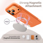 JETech iPhone 18 Pro Manyetik Silikon K�l�f-Orange
