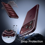 JETech iPhone 18 Pro Mat K�l�f-Dark Cherry