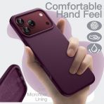 JETech iPhone 18 Pro Silikon K�l�f-Dark Cherry
