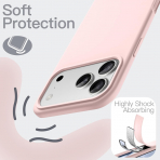 JETech iPhone 18 Pro Silikon K�l�f-Light Pink