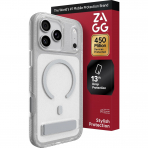 ZAGG Milan iPhone 18 Pro Standl� K�l�f-Silver Glitter