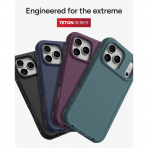 ZAGG Teton iPhone 18 Pro Kemer Klipsli K�l�f-Navy Blue