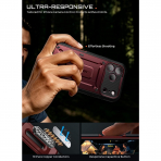 SUPCASE UB Pro iPhone 18 Pro Kemer Klipsi K�l�f-Burgundy