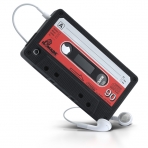 iPhone 4 / 4S Kaset Grnml Siyah Silikon Klf