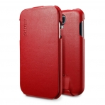 Spigen Galaxy S4 Leather Case Argos (El Yapm)-Red
