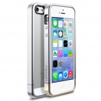 Spigen iPhone 5 / 5S Case Linear Metal Crystal-Satin Silver