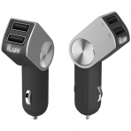 iLuv DualPin-Dual USB Car Charger for iPad, iPhone, iPod