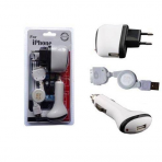 iPhone 2G, 3G, 3GS, 4G, 4GS ve iPod Nano Touch Classic Uyumlu arj Kiti