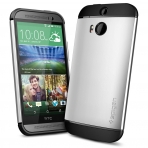 Spigen HTC One (M8) Case Slim Armor-Satin Silver